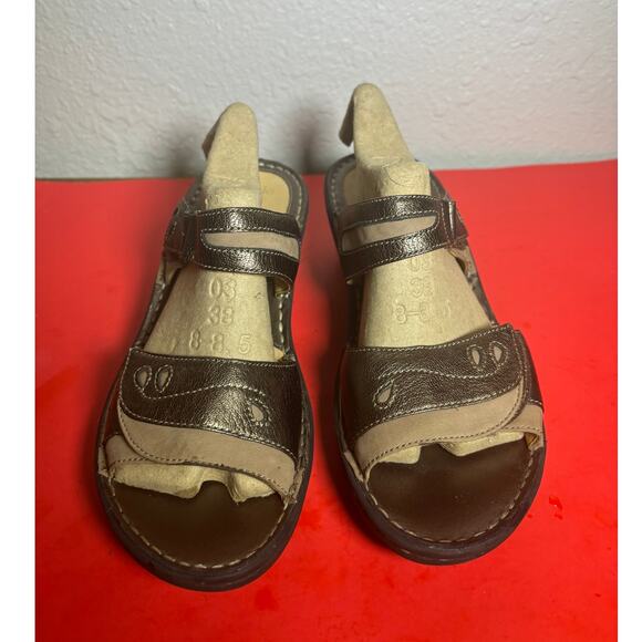 Clarks artisan unstructured womens wedge sandals golden size 9.5 M - Picture 2 of 6